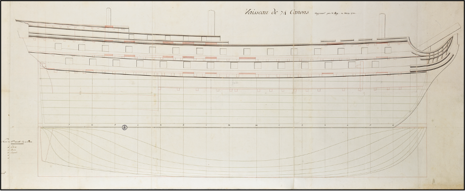 Illustration "Vaisseau de 74 canons"