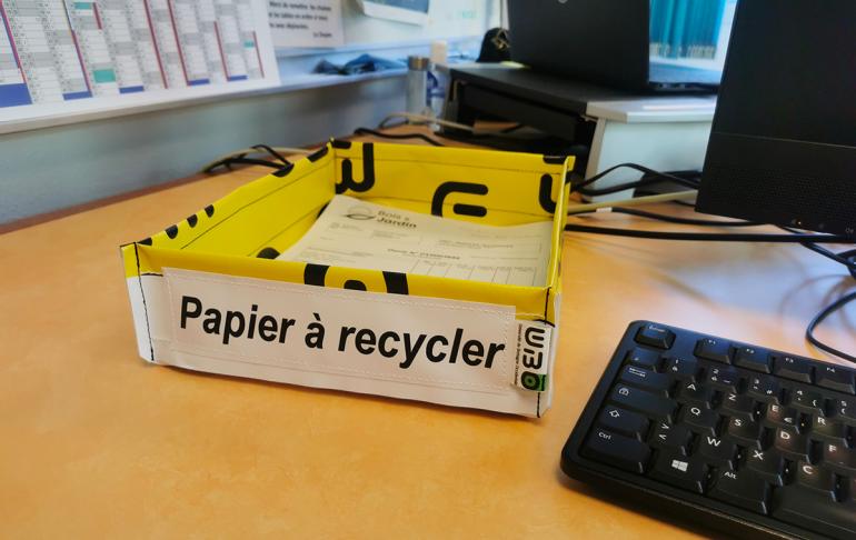 Banette de récupération du papier