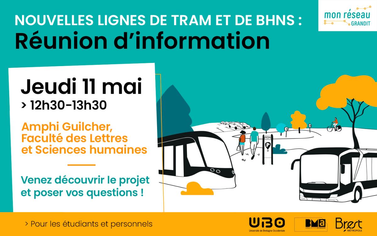 Affiche réunion d'nformation sur le tramway